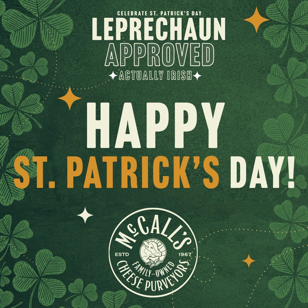 Happy St. Patrick&rsquo;s Day! 🍀 We hope your day is filled with Irish Cheddar and luck!
