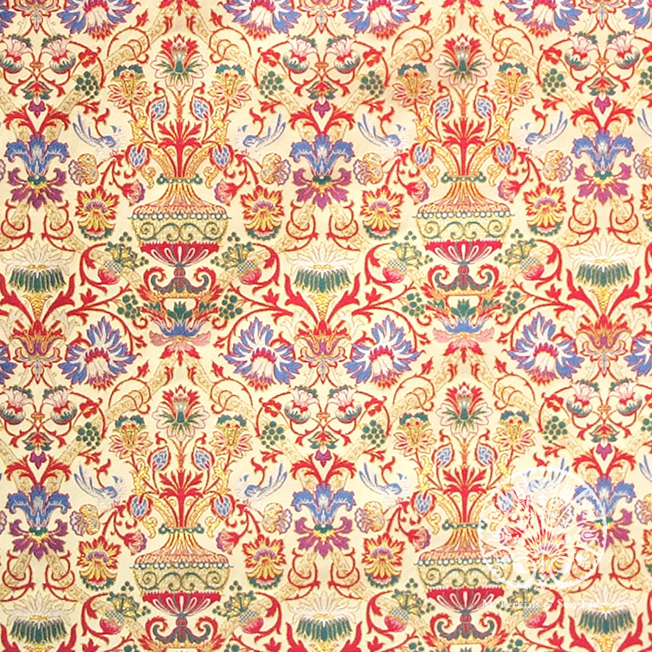 Lurex Brocades and Tapestries - Red Lurex Aragon