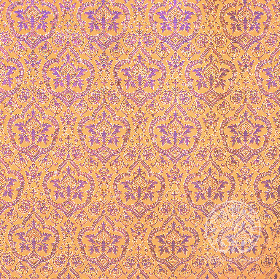 Metallic Brocade - Violet/Gold Evesham