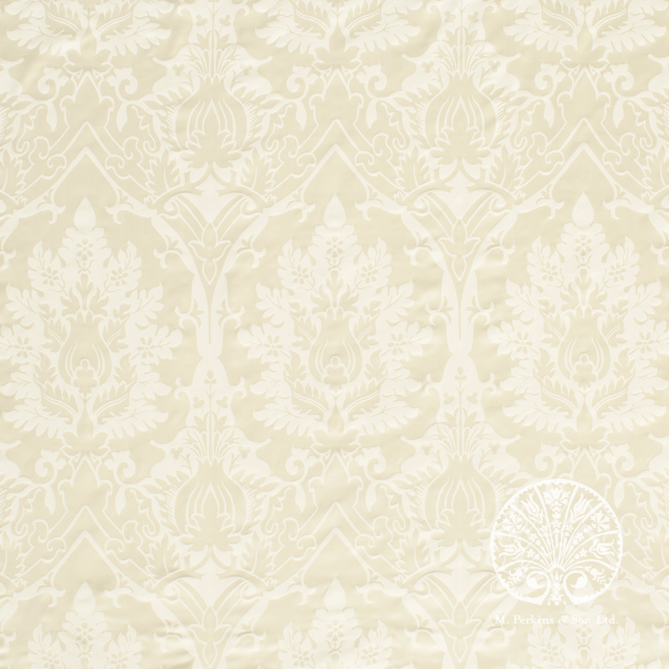 White Bramfield Damask