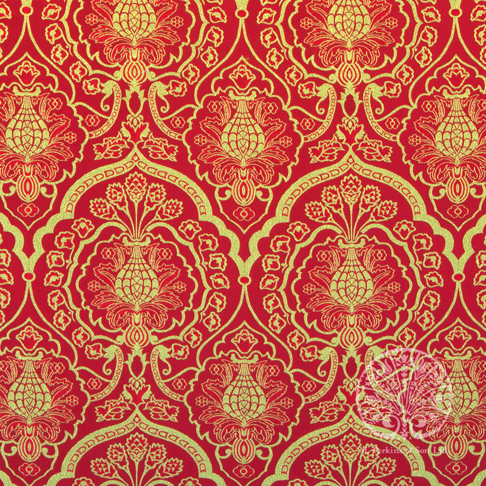 Metallic Brocade - Red/Gold Wakefield