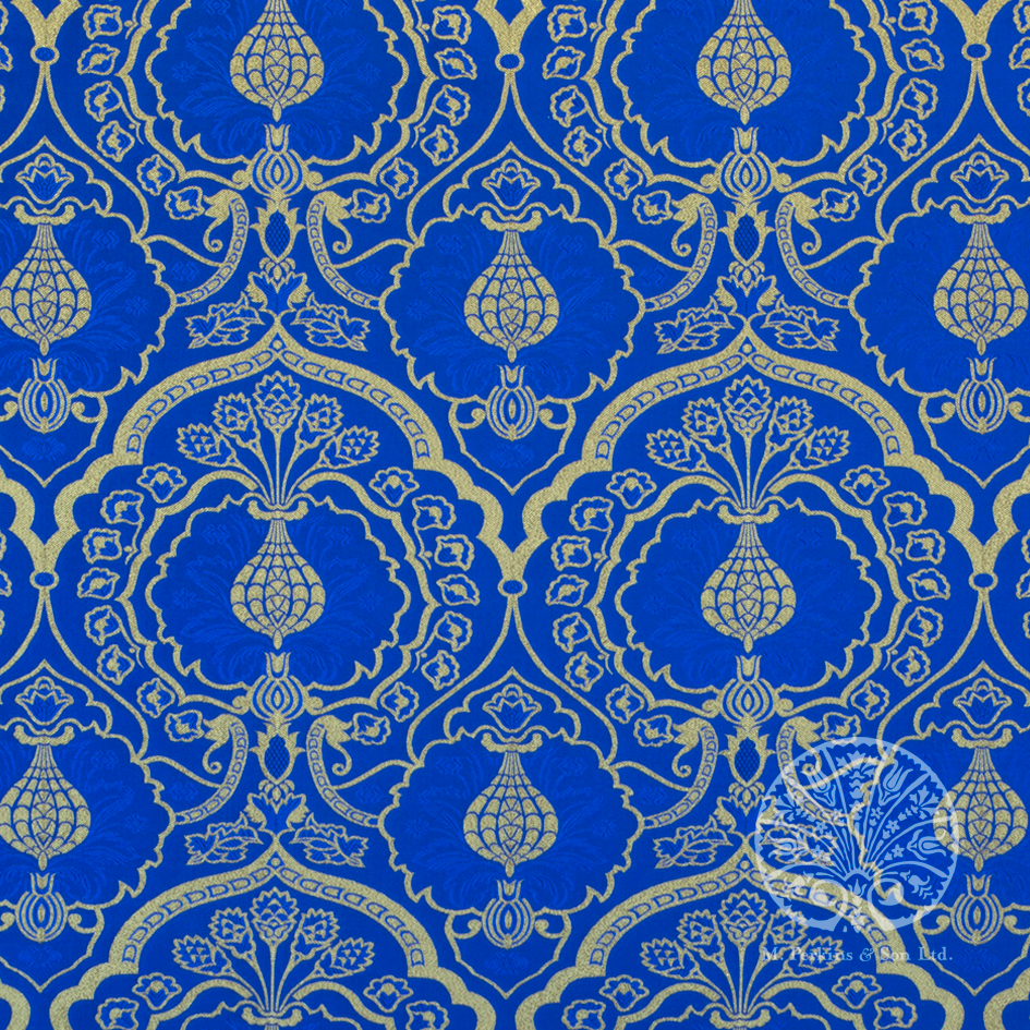 Metallic Brocatelle - Royal Blue/Gold Wakefield