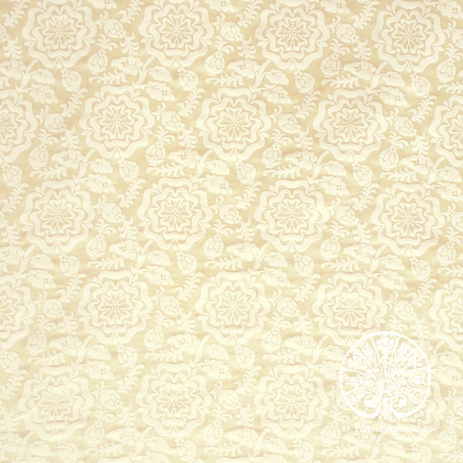 Ivory Tudor Rose Damask