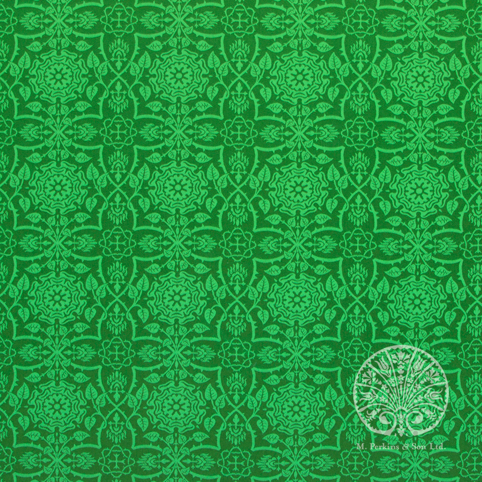 Green Glastonbury Brocade