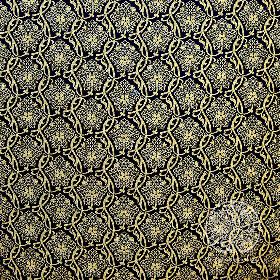 Black/Gold Metallic Fabric - Black/Gold St. Hubert