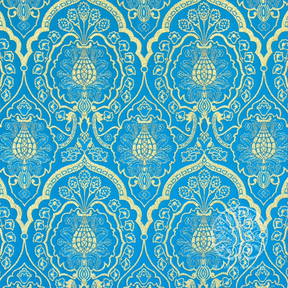 Light Blue/Gold Wakefield Brocatelle