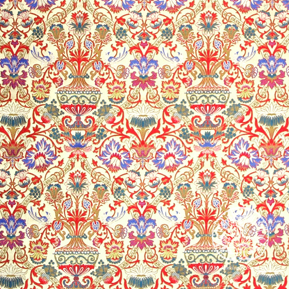 Lurex Brocades and Tapestries - Red Rayon Aragon