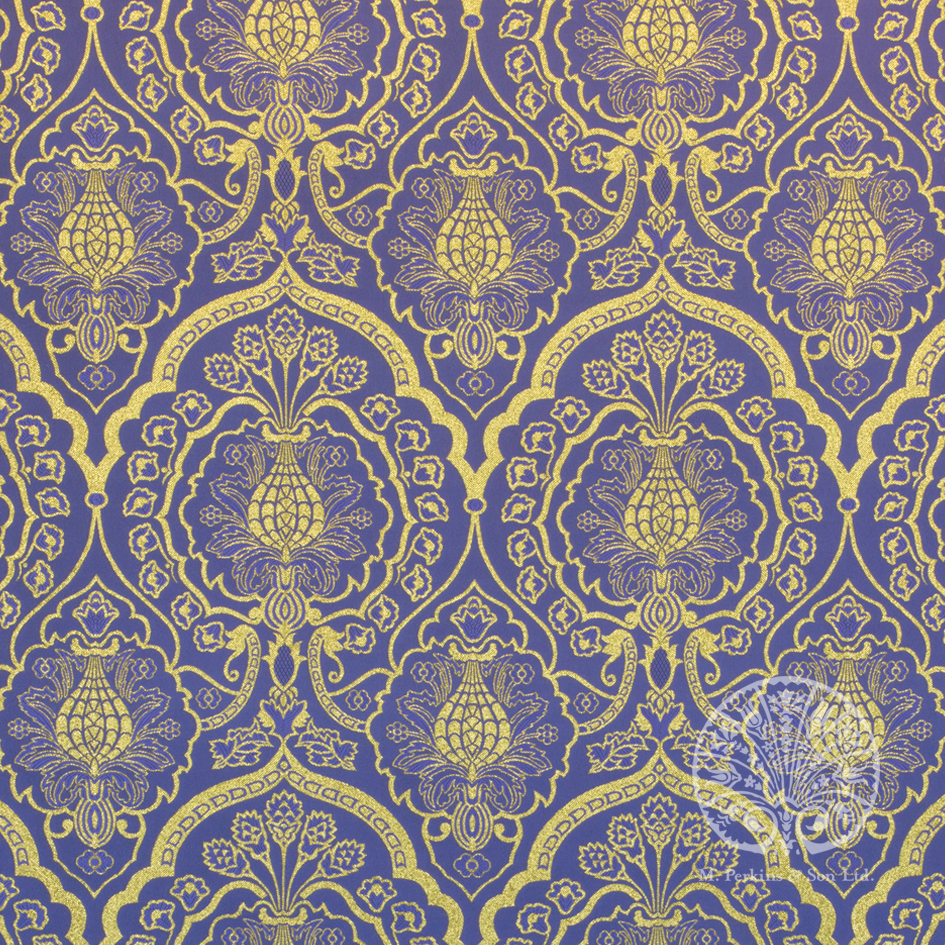 Metallic Brocade - Violet/Gold Wakefield