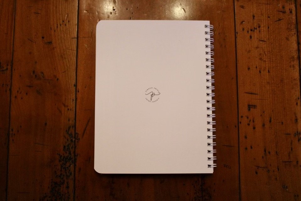 Back cover of winter tree notebook