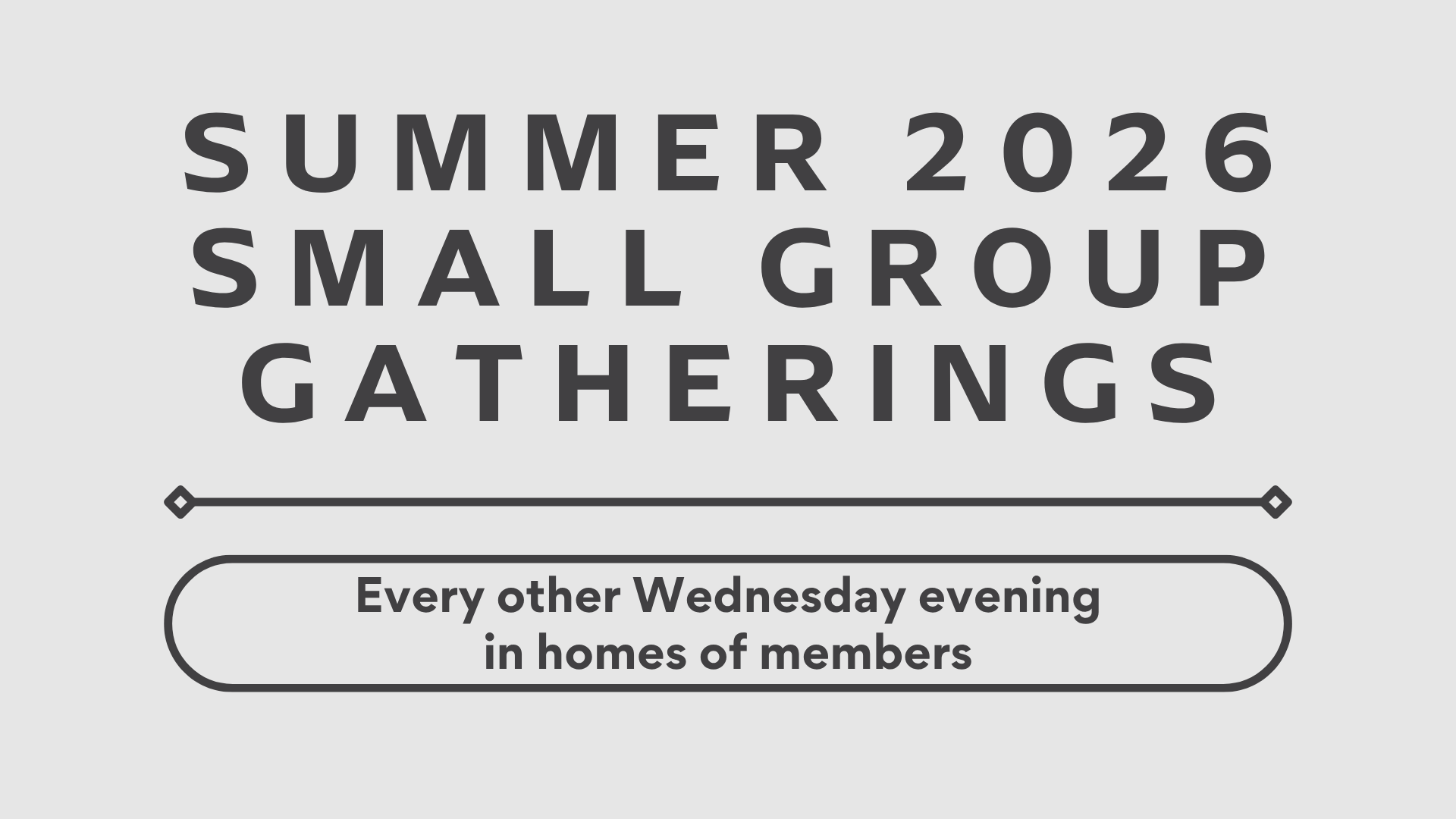 Small Groups