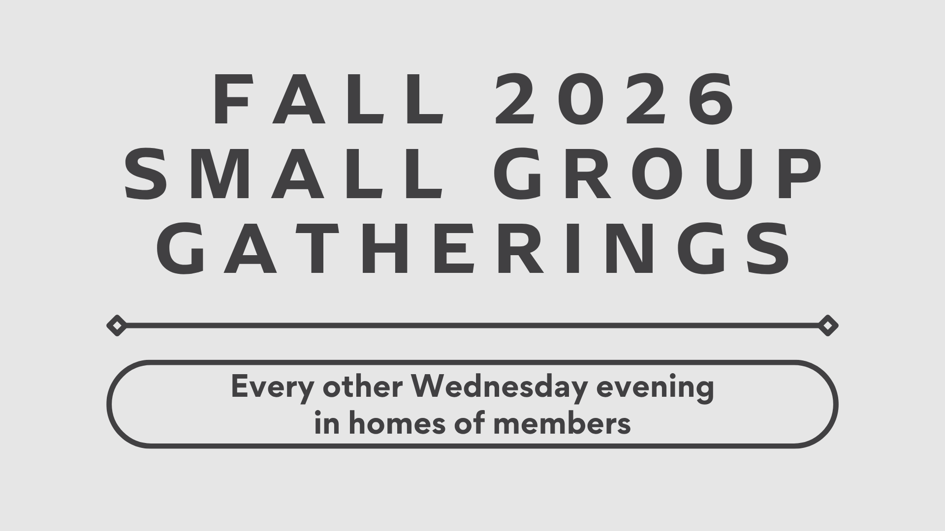 Small Groups
