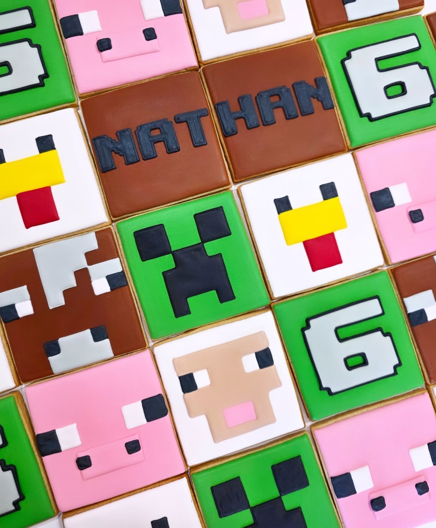 Minecraft is taking off again! These cubes went out last month for Nathan's 6th birthday! 
.
.
.
#Minecraft #minecraftcookies #minecraftbirthday #cookies #cookie #cookieart #cookiesofinstagram #cookiestagram #cookiedecorating #sugarcookiemarketing #s