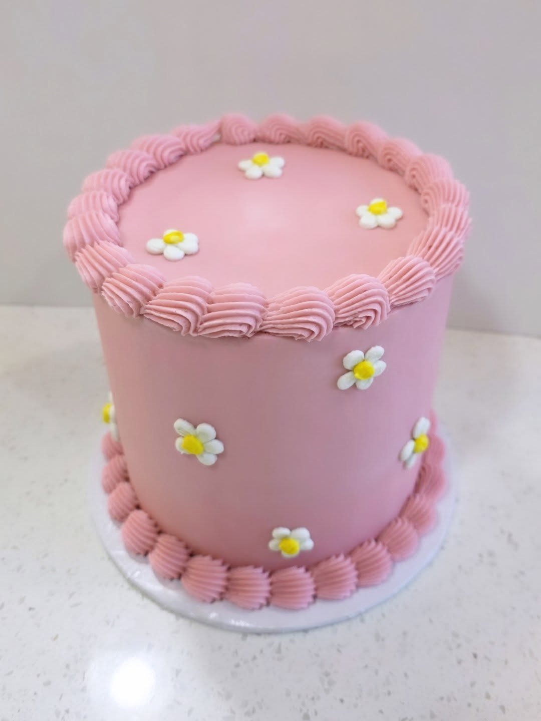 Pink and daisies is always a winning combo for a birthday cake 🎂 
.
.
.
#daisycake #pinkcake #cochranecakes #birthdaycake #2026cake cake cakedecorating cakesofinstagram cakestagram buttercream buttercreamcake cakedecorator yycliving yyclocal yycfood