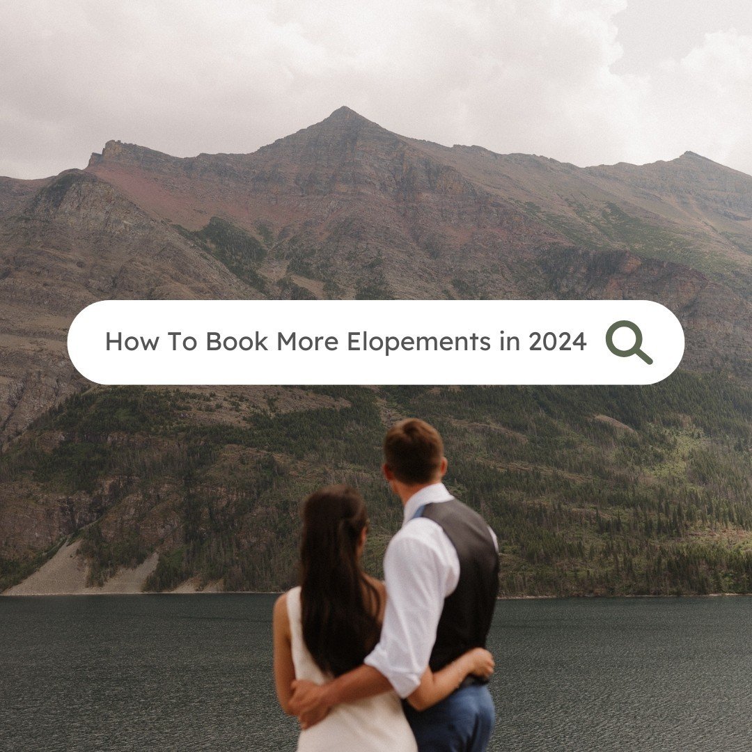 Let me teach you how ⬇️

If you're ready to book more elopements in 2024, then join me on May 20th at 2 pm EST for my FREE masterclass! ✨⁠
⁠
In this one-hour masterclass, you'll learn:⁠
✅ Why not having a strategy is holding you back from booking you