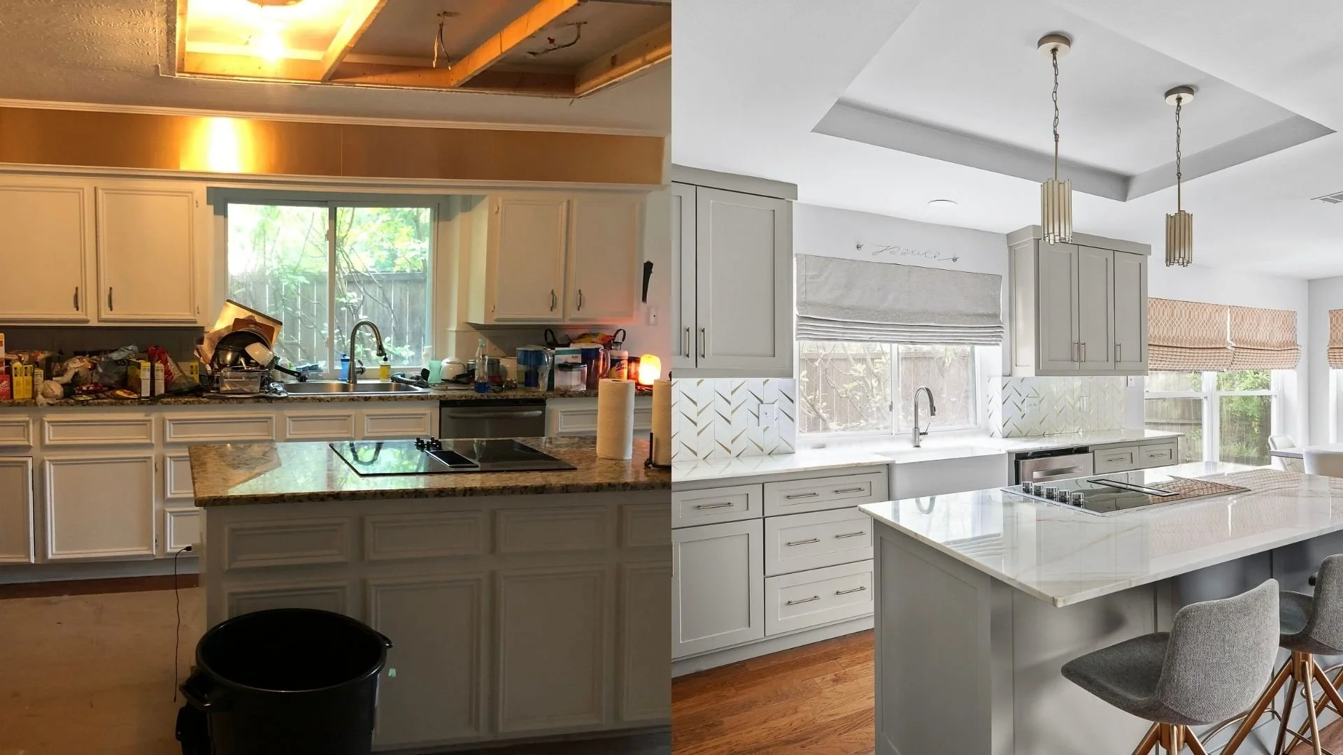 Before and after Dallas kitchen renovation by Brittany Lyons Interiors