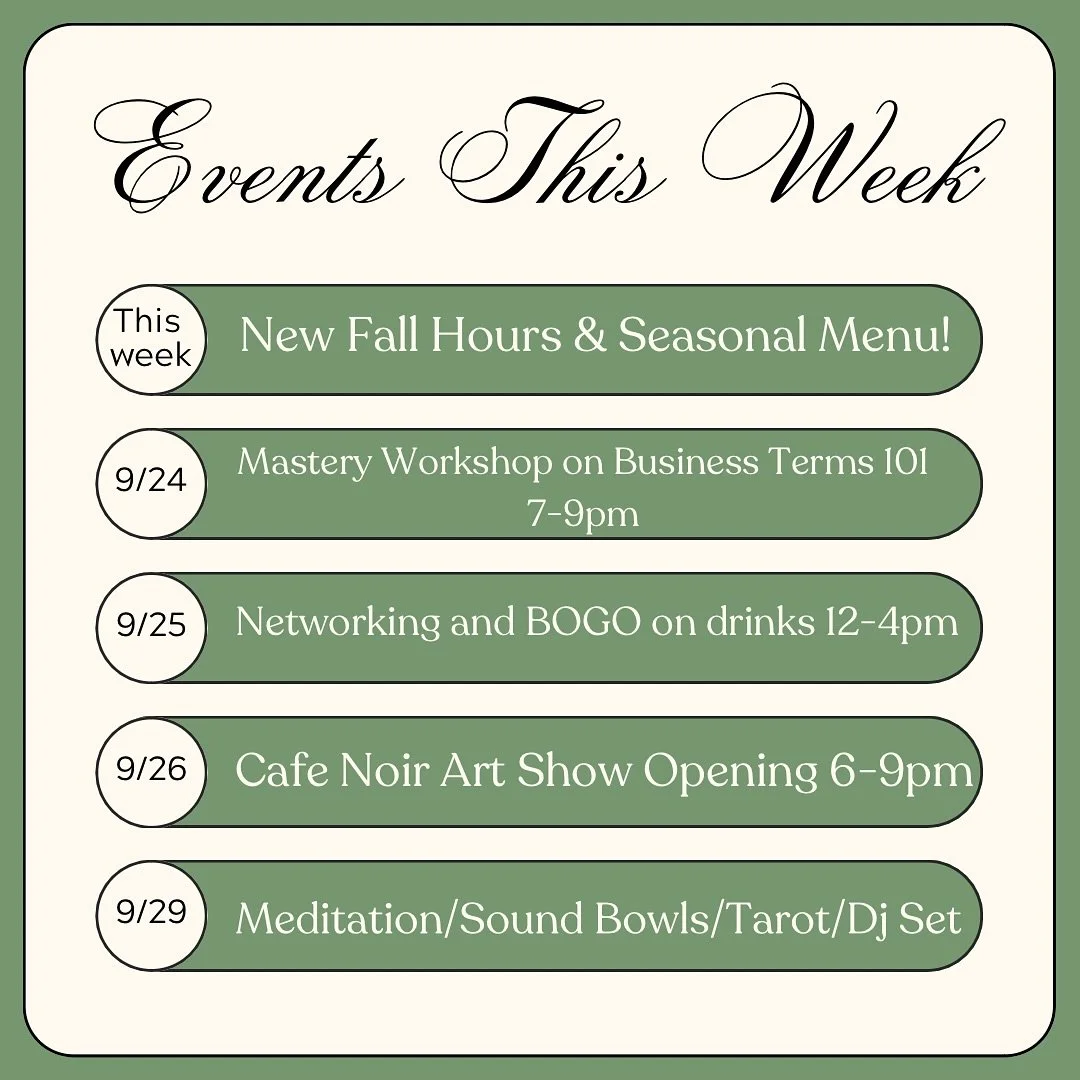 Sign up for our newsletter to find out what&rsquo;s going on each week! We&rsquo;re not just a cafe - an event space, lounge, wellness space and a place to network and learn 😉🤓
Check the link in our bio for tix 

#newyorkspots #thingstodonyc #artsh