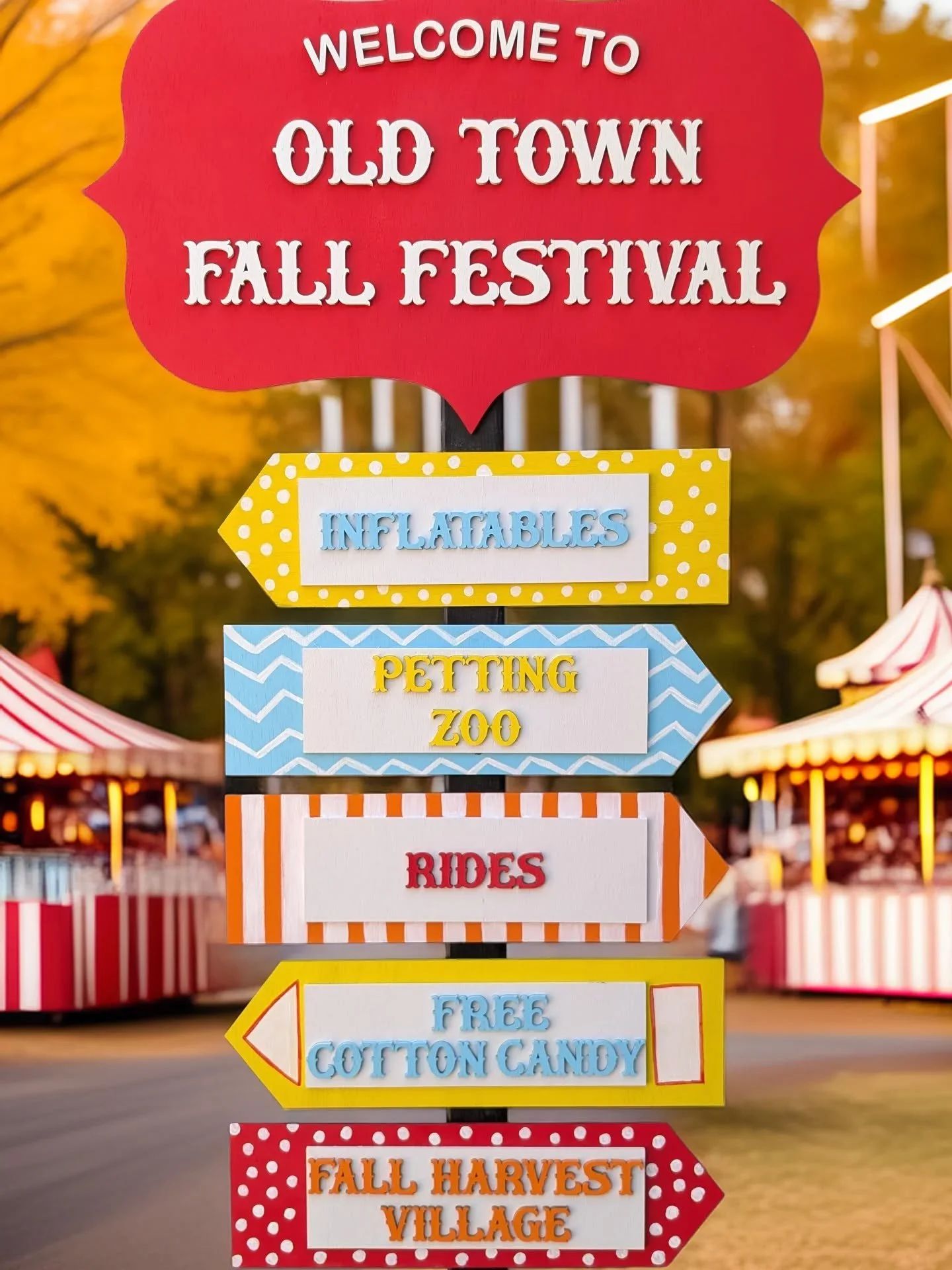 Have a fun Fall Fest coming up? Let us help.
With our new, more capable laser, we can now make even larger projects come to life. Whether you need custom signage to give your guests directions, recognize a key sponsor, or want a special piece to tha