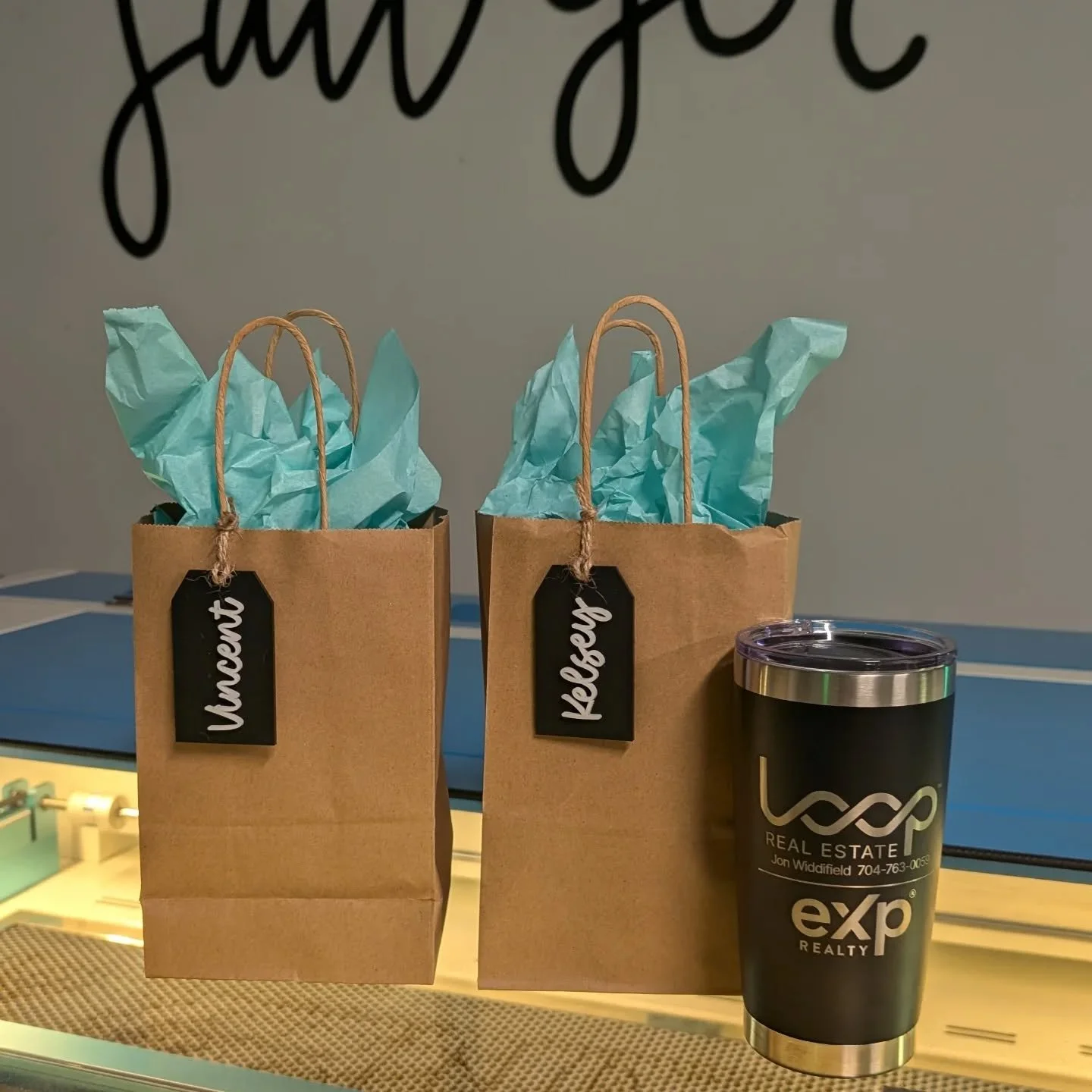 A little personalization goes a long way.  The moment they see their name, the gift stops being an item and starts being a memory

I recently had a customer order custom engraved cups that they planned on using as marketing materials / thank you gift