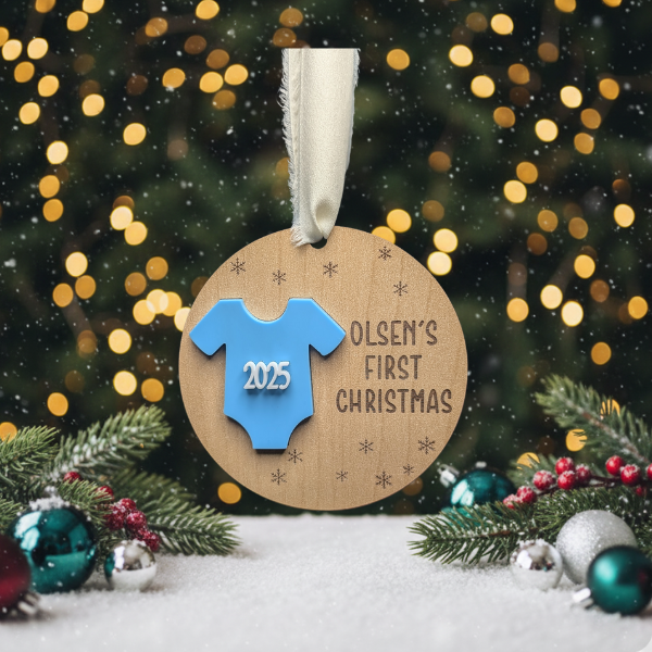 Baby's First Christmas | Custom Ornament | Personalized Laser Cut