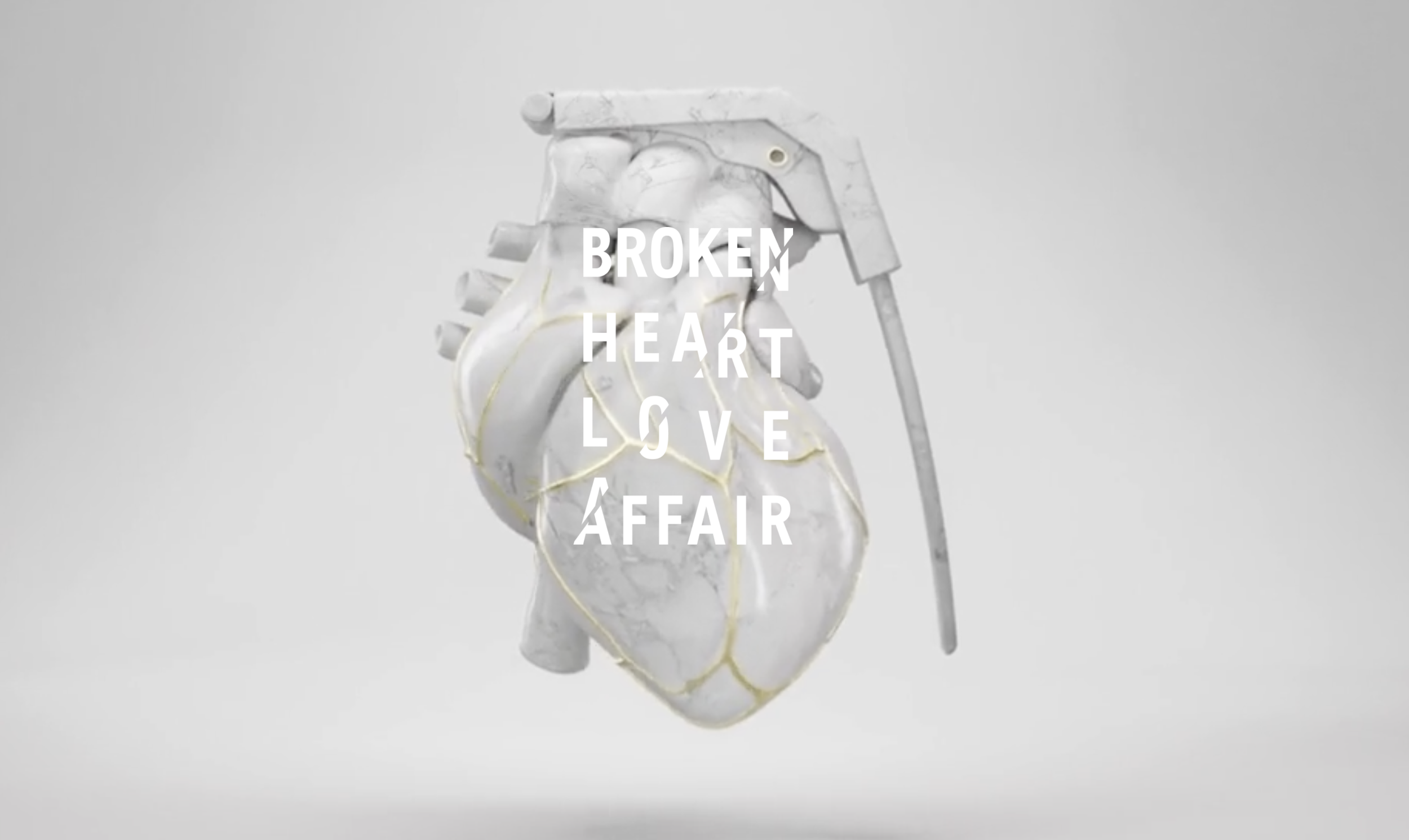 Broken heart love affair logo