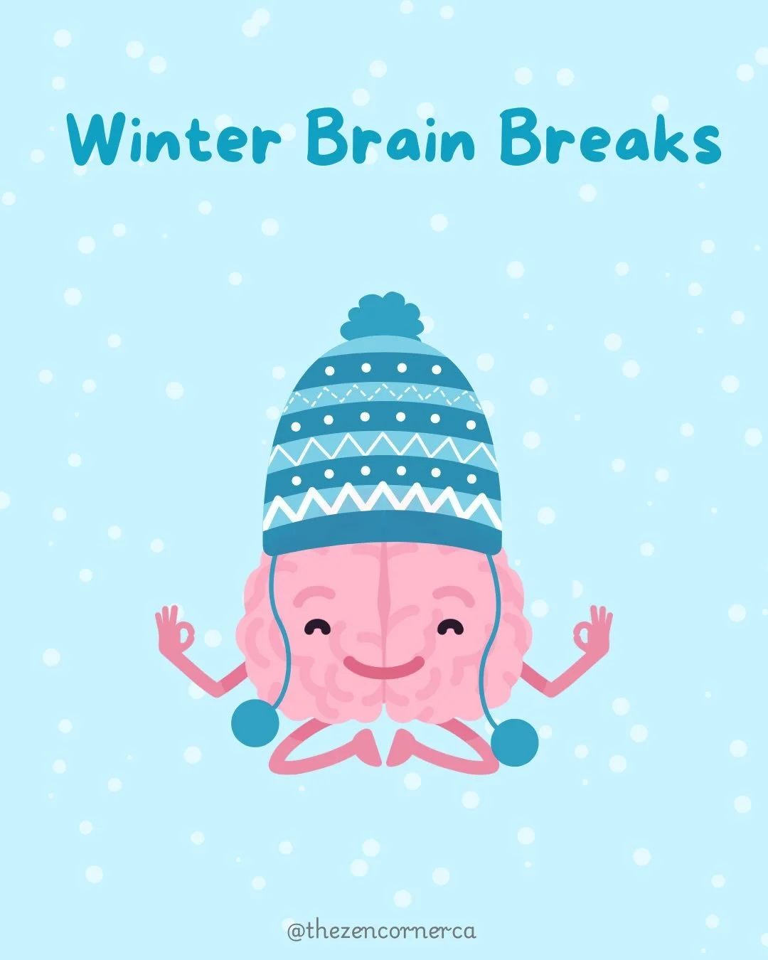 ❄️ Winter Brain Breaks ❄️

Need a quick reset during these chilly days? Try these 4 cozy, movement-based brain breaks kids love:

☕ Hot cocoa breathing
⛷️ Skiing pose
❄️ Snowflake pose
👃 Winter senses

Perfect for calming bodies, refocusing minds &a