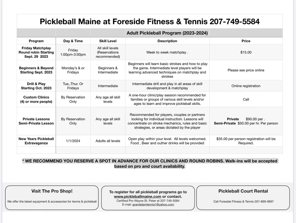 Pickleball Maine