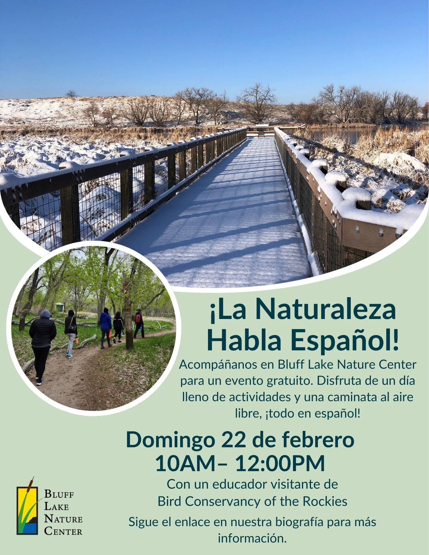 Durante este programa podr&aacute;s disfrutar y explorar la naturaleza de Colorado con tu familia, todo en Espa&ntilde;ol. Este es un evento GRATUITO, pero requiere confirmar su asistencia. 🌱☀️✨