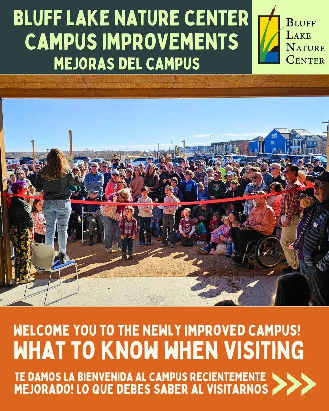 With the Campus Improvements Project complete, the main entrance is officially open again, and there&rsquo;s a lot that&rsquo;s new at Bluff Lake! 🌿

From two entrance options and improved parking, to running water, flush restrooms, a drinking fount