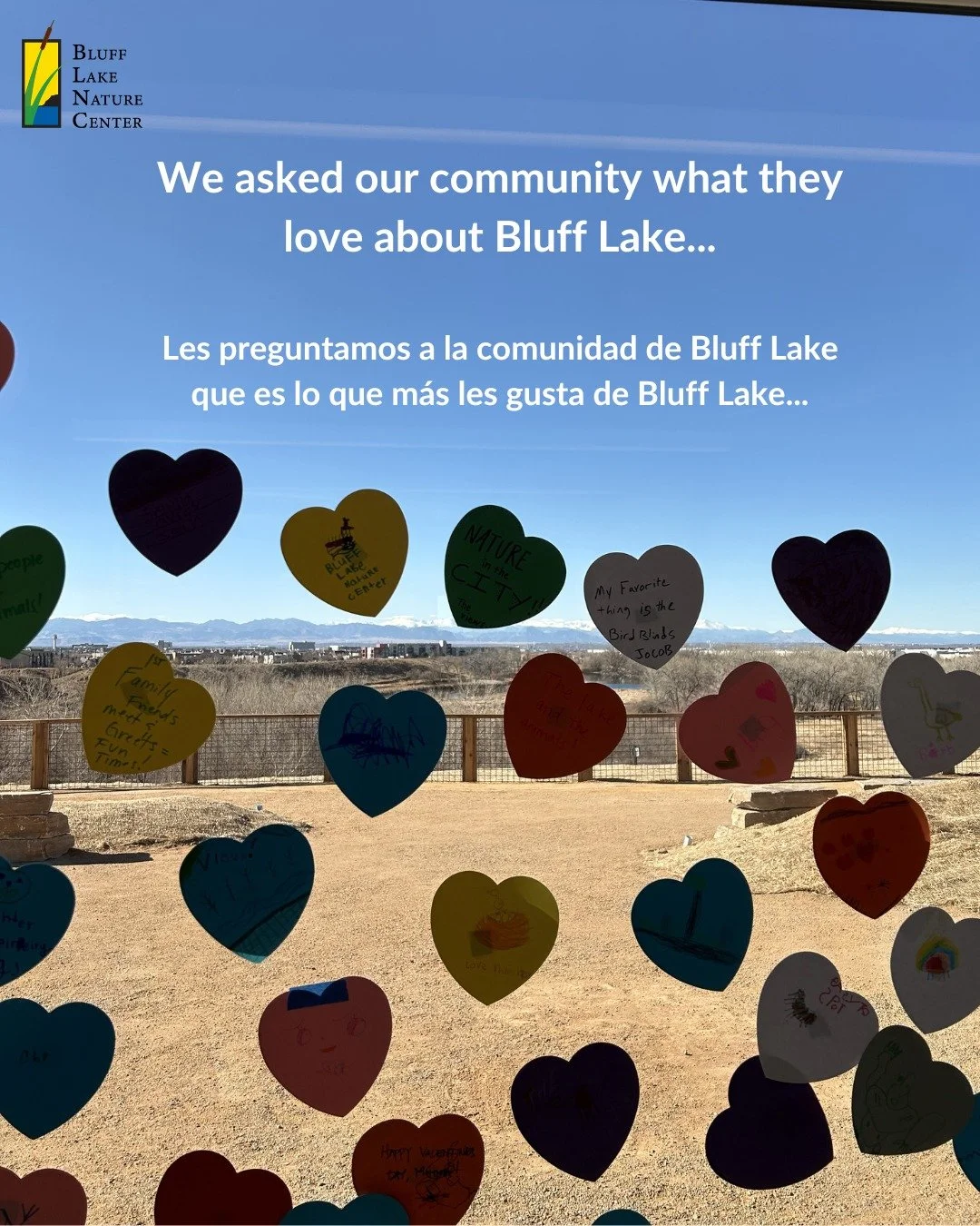 Happy Earth Day! 🌍 💚 Today and everyday, we celebrate and protect all that we LOVE about Bluff Lake! 💚💙💛

 At our grand opening celebration, the Bluff Lake community participated in a craft, creating beautiful art for our indoor classroom. Each 