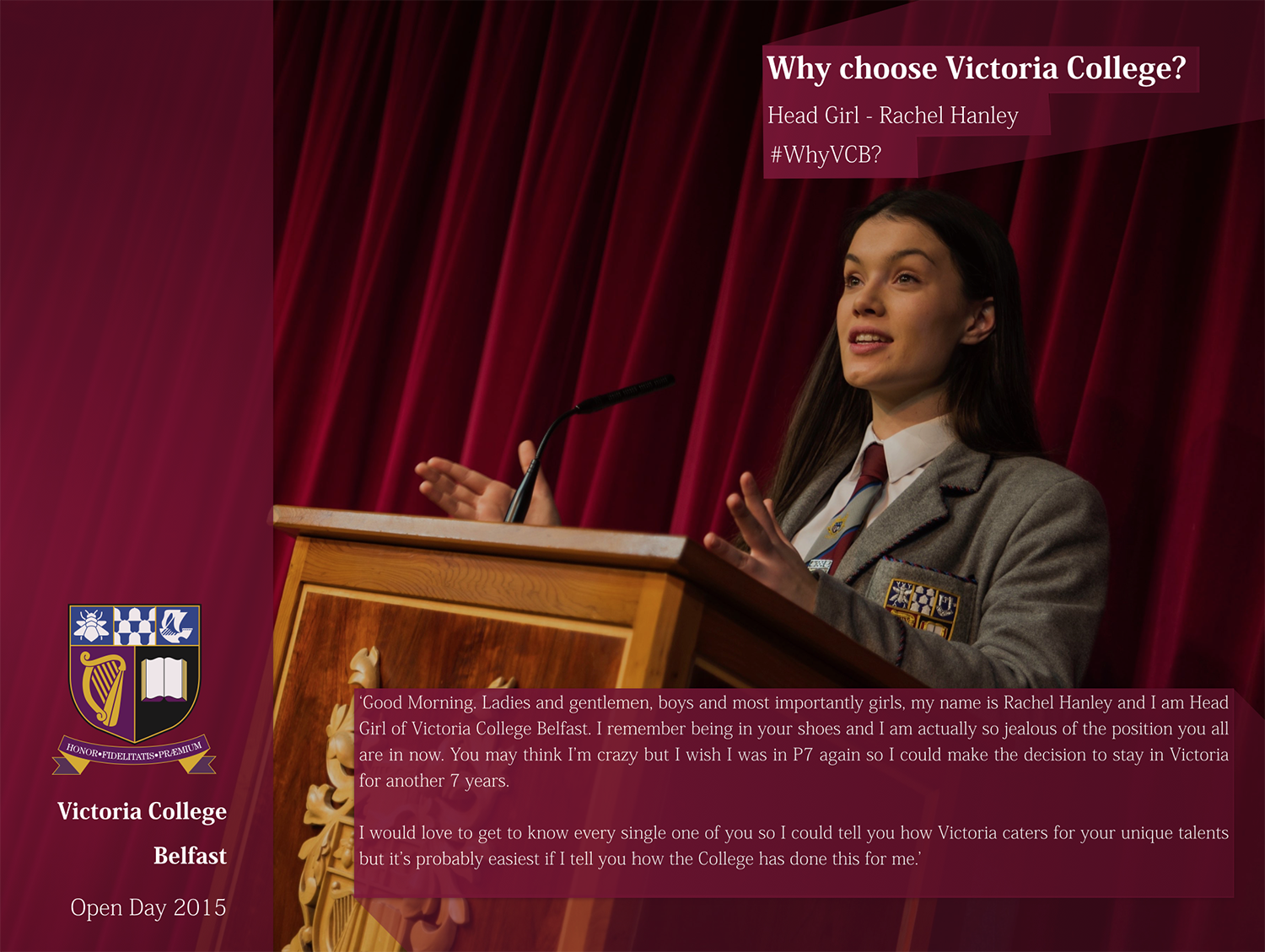 Open Day 2015 - Remarks from our Head Girl