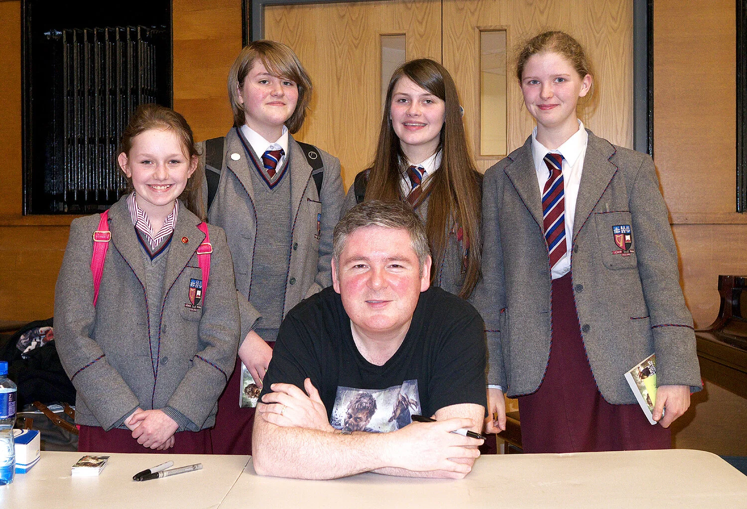 Pupils meet author of teenage horror fiction, Darren Shan
