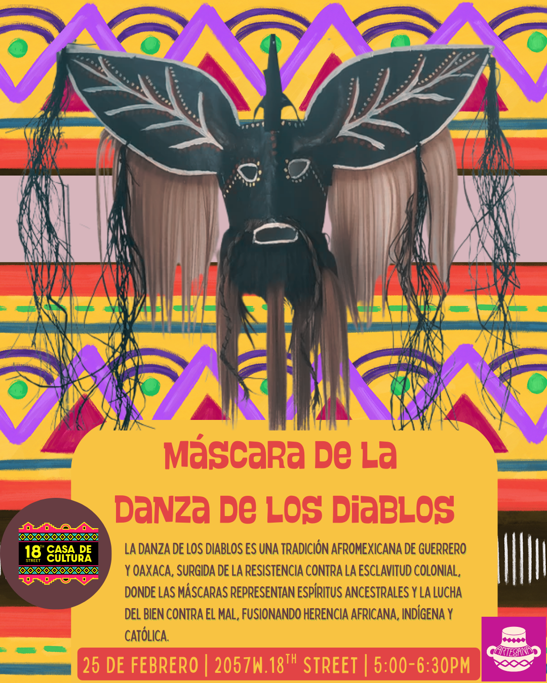 ArteSana Workshop: Máscara de la Danza de los Diablos