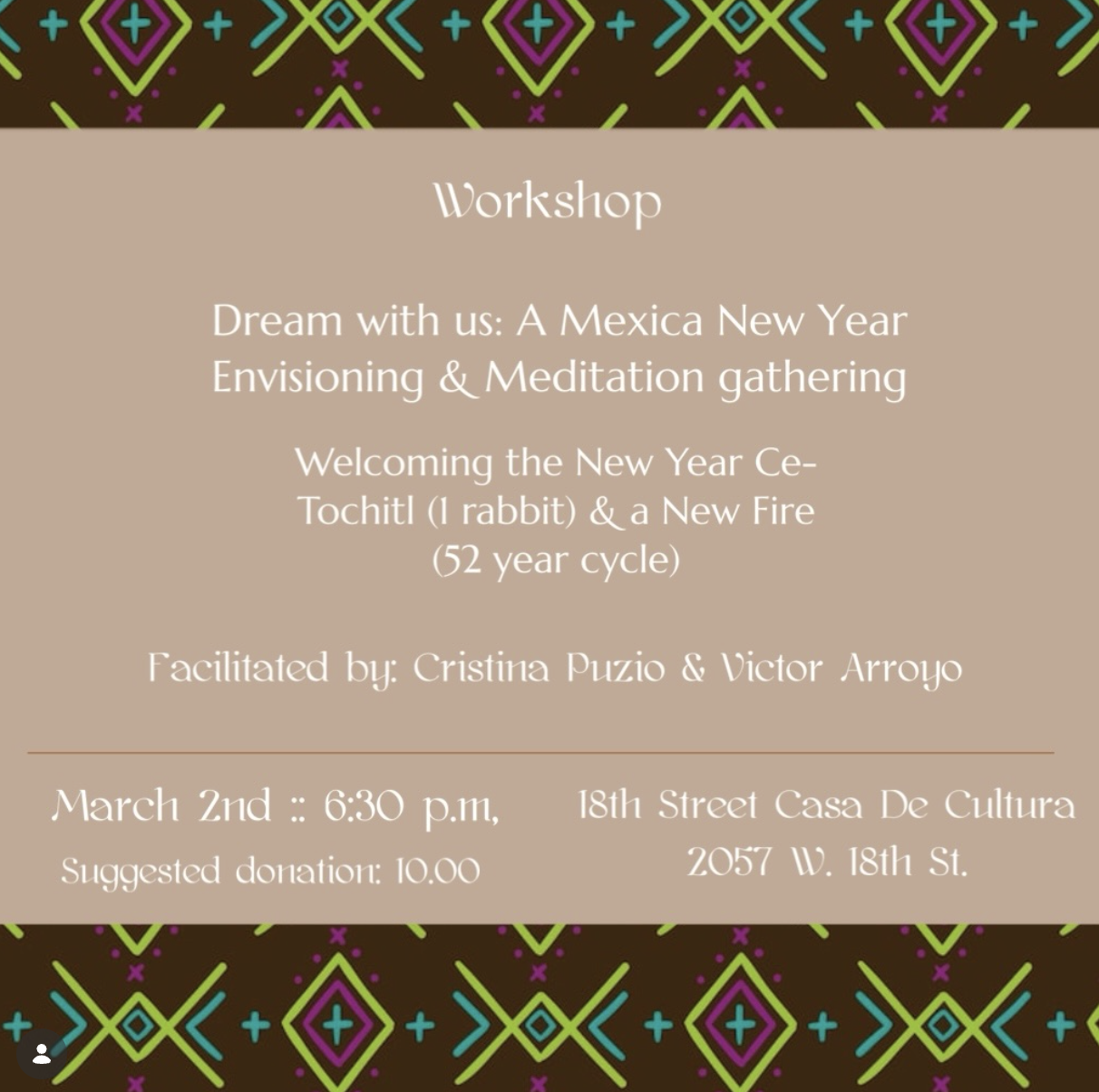 Dream With Us: A Mexica New Year Envisioning & Meditation Gathering 