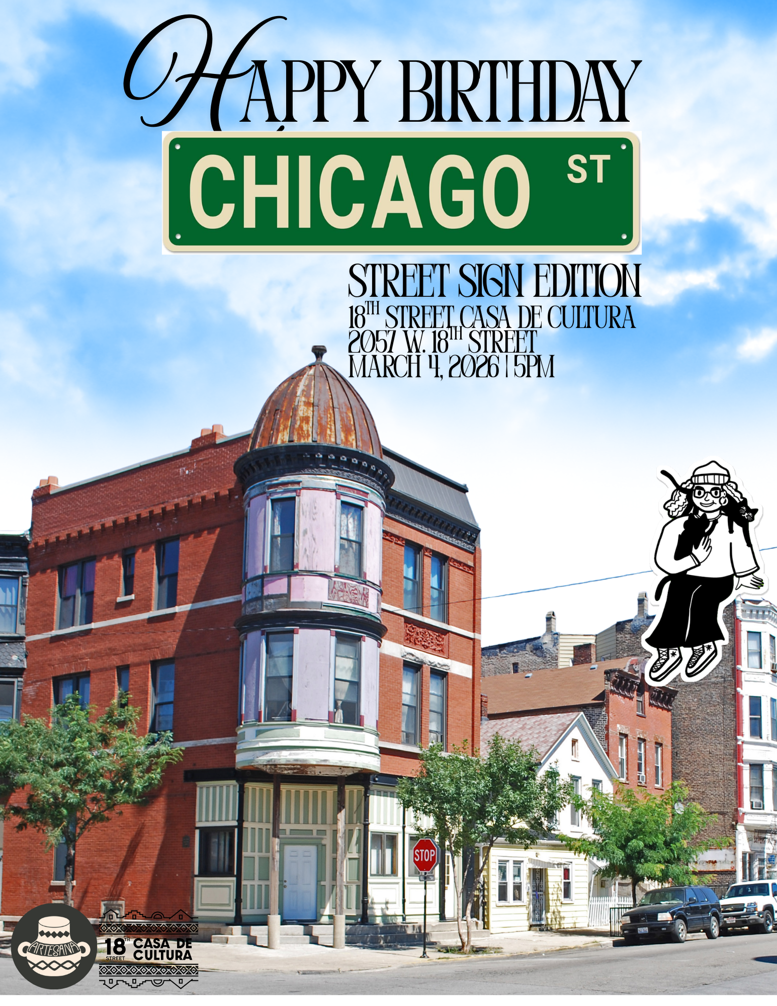 ArteSana: Happy Birthday Chicago! Street Sign Edition