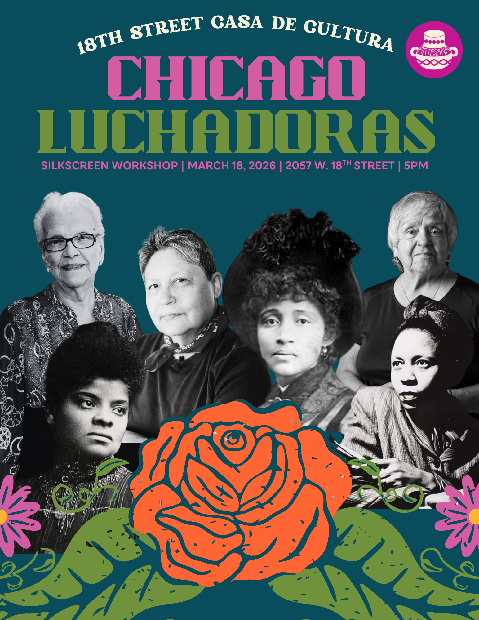 ArteSana: Chicago Luchadoras Silkscreen Workshop