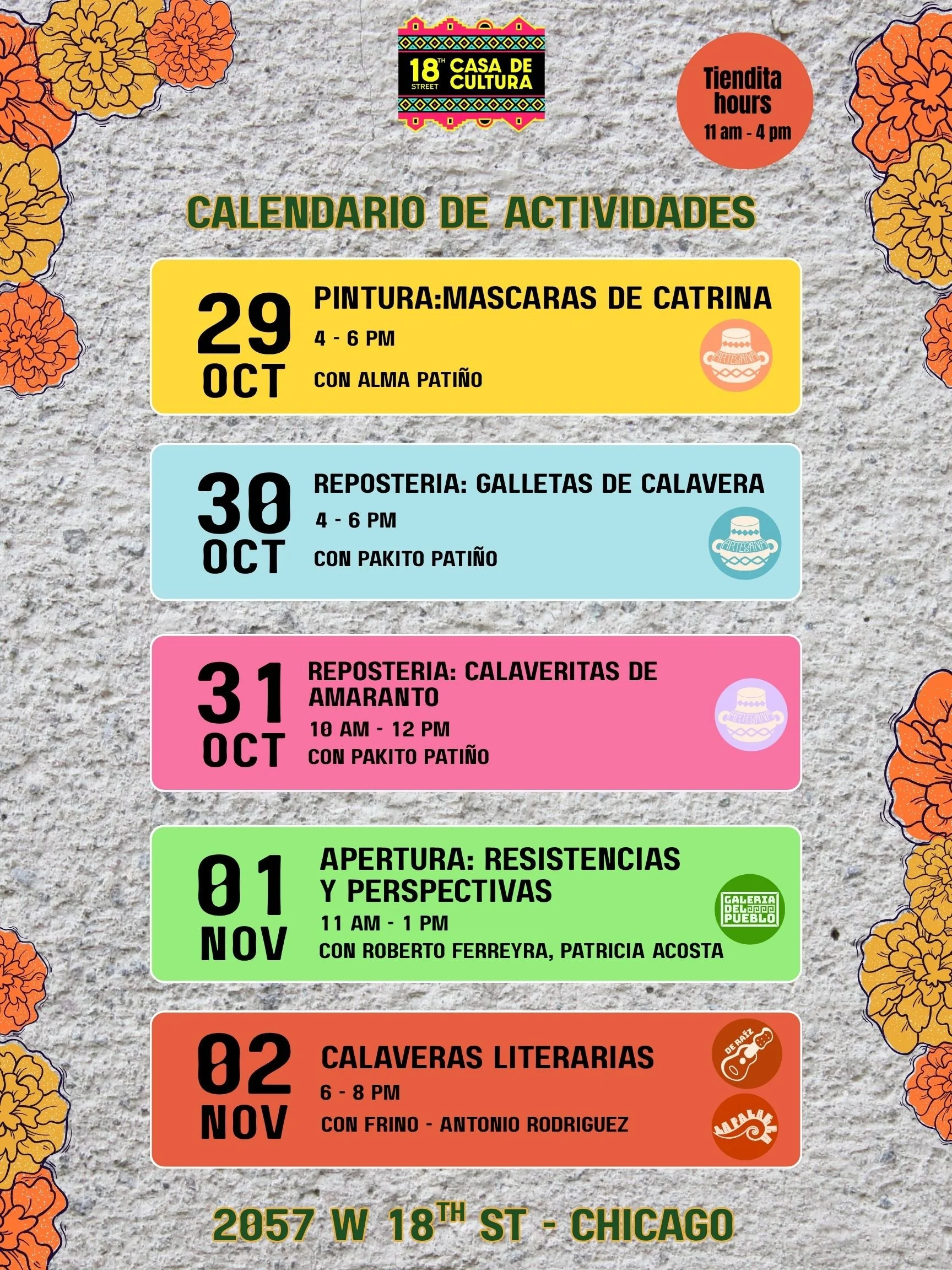 Calendario De Actividades! 