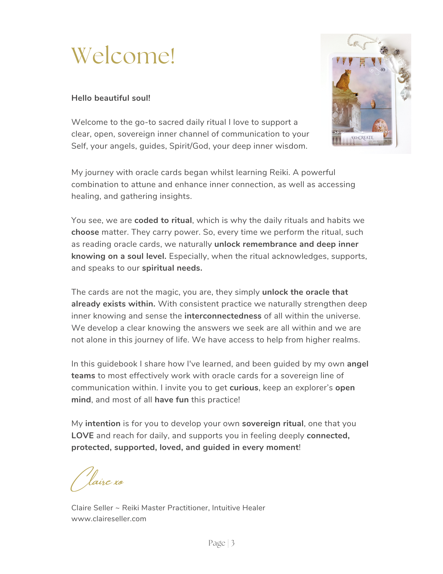 Welcome page - Angels & Oracle Cards Guidebook.png