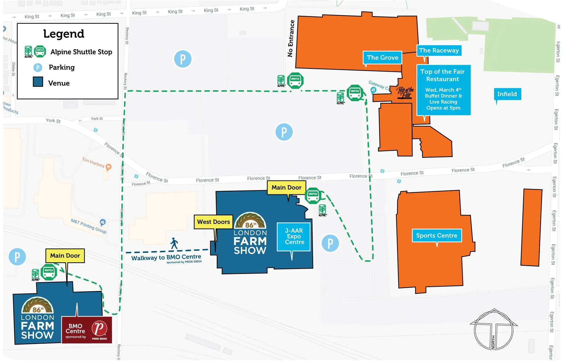 London Farm Show Map