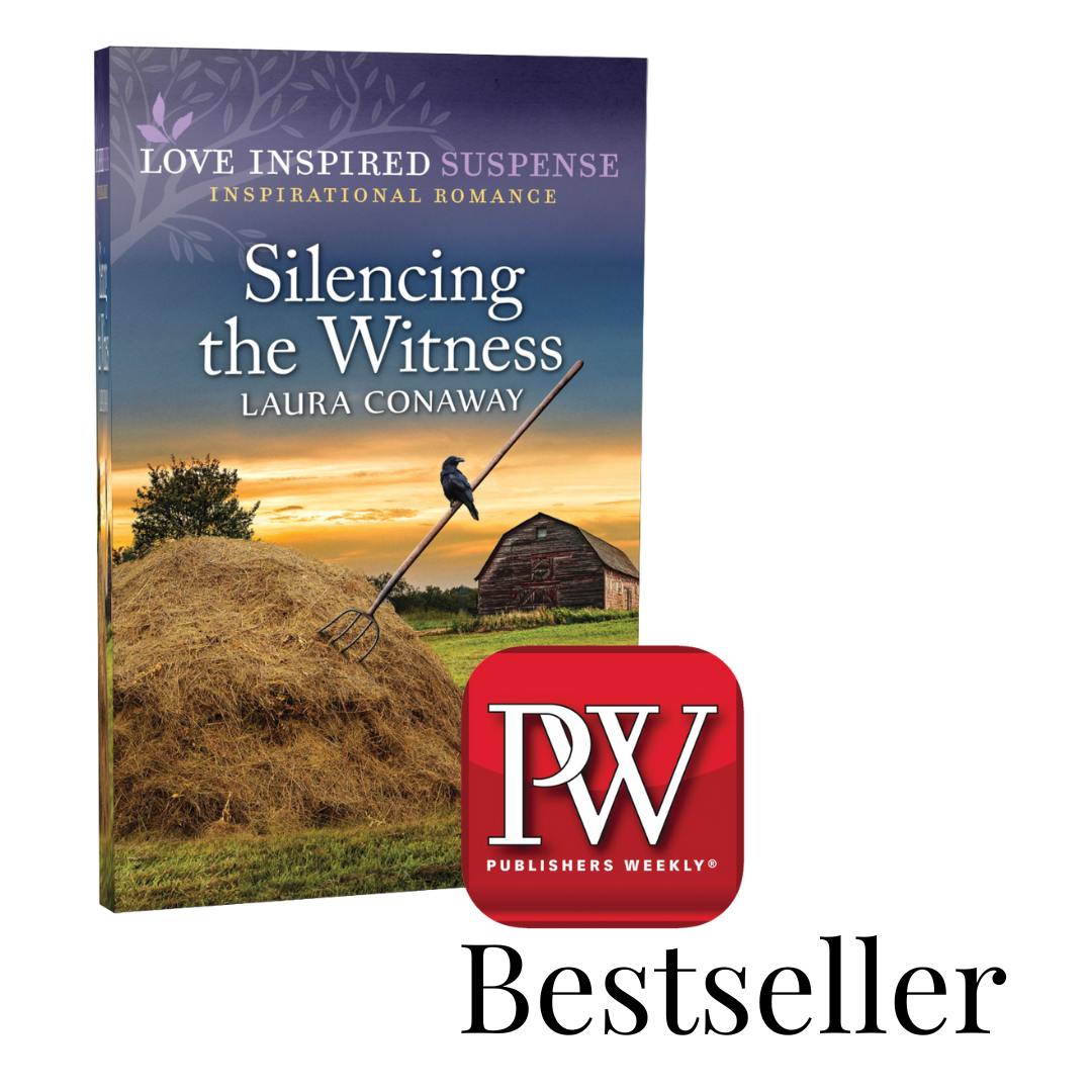 Book cover for a witness protection story with a pile of hay outside a barn at sunset