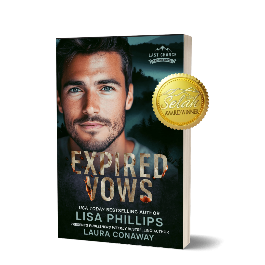Paramedic on book cover of Selah award winning novel Expired Vows