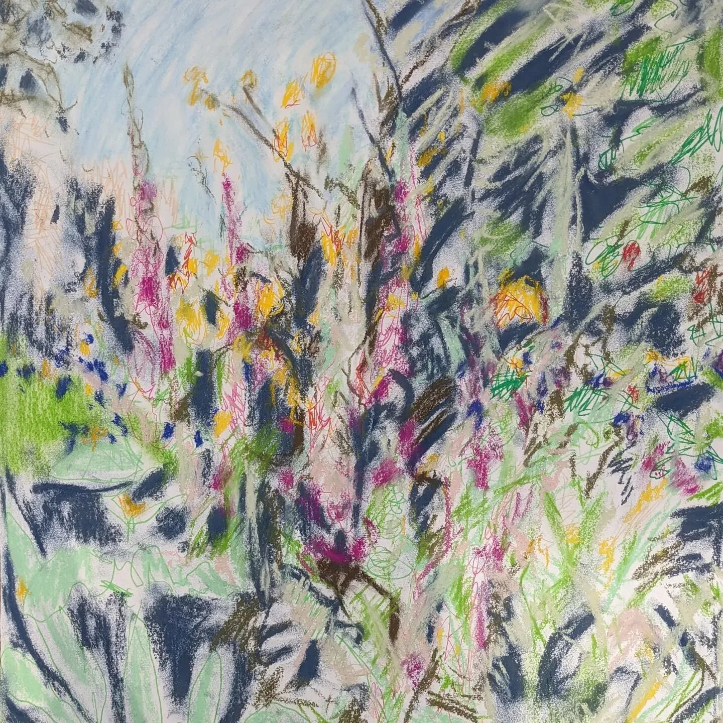 Abstracted garden/floral in pastel. Happy Father's Day to all you dads out there! Hope you had a good day, with or without all the Father's Day hype.
