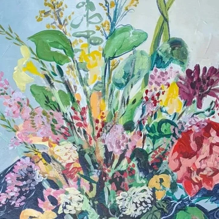 This is a detail of my favorite part of a painting from a couple months ago! Heading back to the studio today after a bit of a break! Have a wonderful weekend❤️
#detail #painting #floral #studioday #creativelife #femaleartists #floralpainting