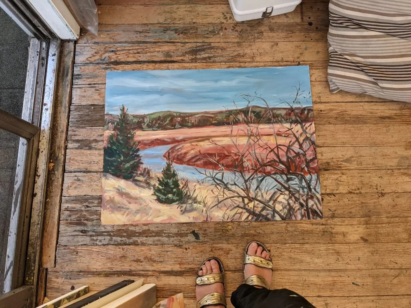 Gorgeous day here in Vancouver with some painting after a beautiful swim at Spanish Banks. This image is from a photo I took around Avondale on my last trip to Nova Scotia. Oil on paper. 

Simplify. Surrender. Small (significant) surprises...