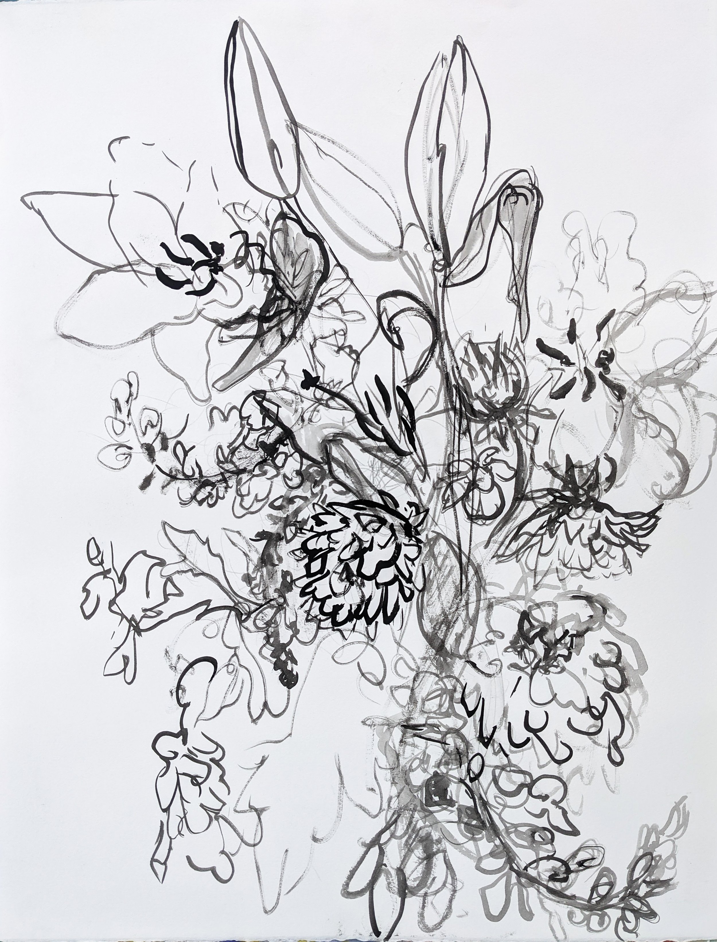 Turning to Light Mixed Media on Paper, 22.5x30"