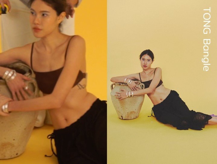 BEFORE THE SHOT, THERE WAS A LOT 
OF GLUAY-GLUAY. 🍌 A LITTLE CHAOS, A LITTLE PLAY AND A LOT OF TONG ๑๑๑.
#wearsarrrai #morebling #lesswaste