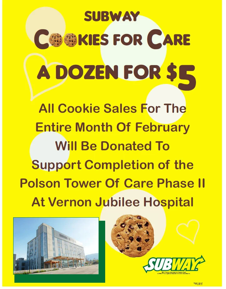 SUBWAY Cookies for Care Support Tower of Care