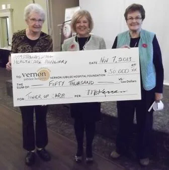 Armstrong/Spallumcheen Healthcare Auxiliary Donates to Tower of Care