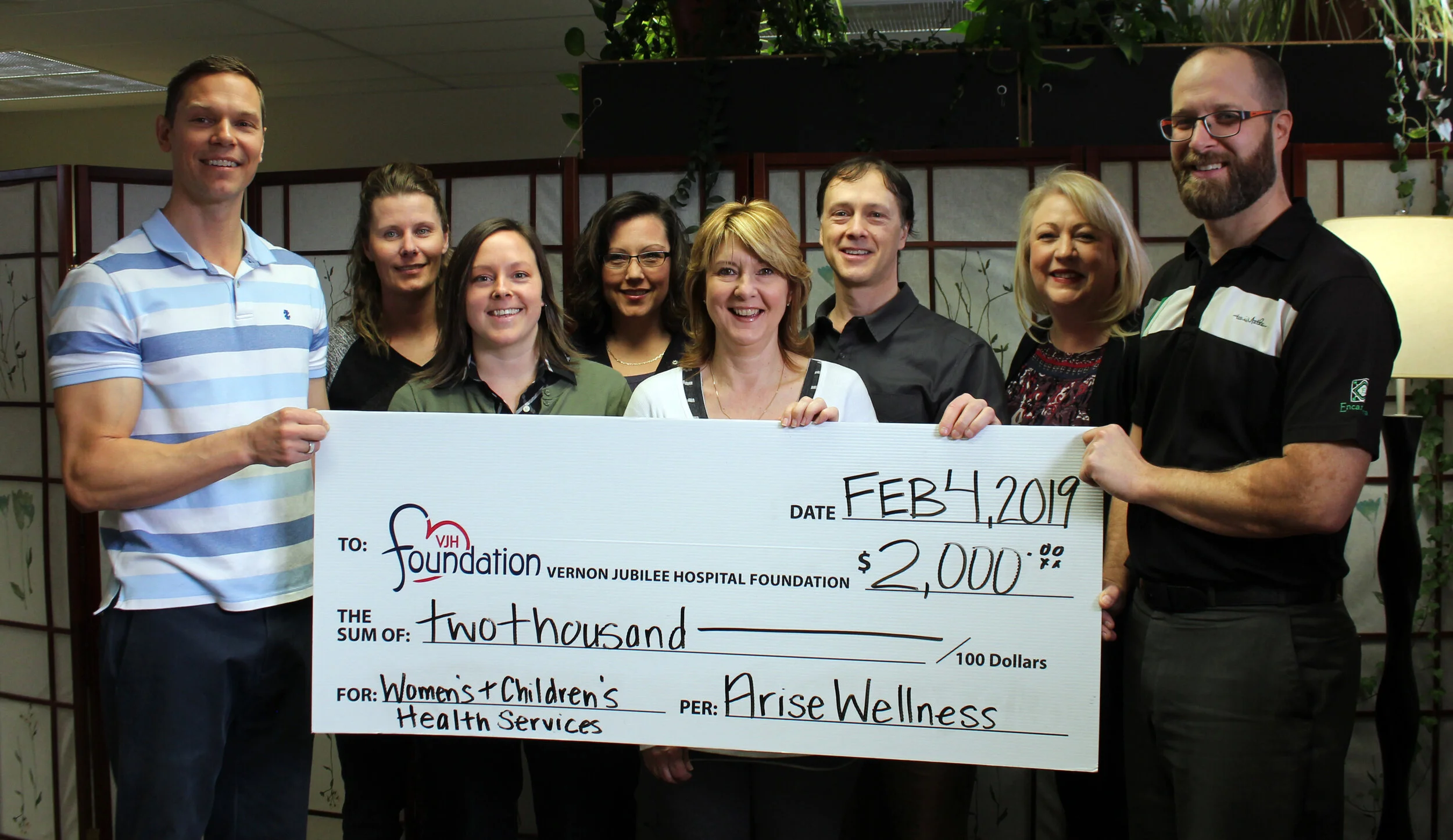 Arise Wellness celebrates by supporting VJH Foundation