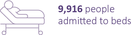 Hospital impact statistic: 9,916 patients admitted to acute care beds.