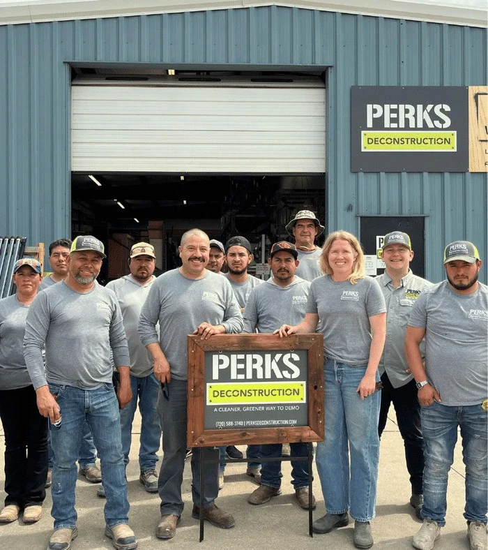 Anna Perks and the Perks Deconstruction team at their office in Commerce City, Colorado